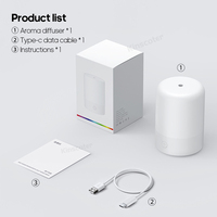 Diffuseur d'arôme de voiture USB Portable Mini humidificateur d'air de bureau pulvérisateur de brouillard d'eau à ultrasons avec veilleuse colorée RVB