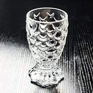 Оптовая продажа, бессвинцовые стеклянные рюмки в форме рыбы, креативные 3d рельефные русалки, бокал для вина - Product Image 2