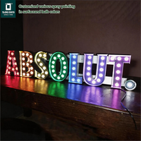 Letras Luminosas LED con Marco Metálico para Decoración de Bares, Eventos y Fiestas