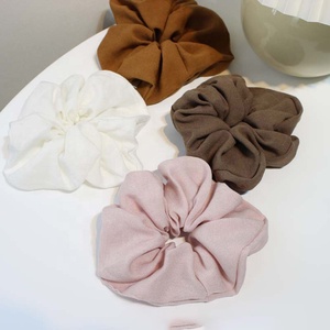 Umwelt freundliche Herbst haar zubehör Haar gummis Bündel Haar gummis Band Jumbo <span class=keywords><strong>Messy</strong></span> <span class=keywords><strong>Bun</strong></span> Cup Cover Riesige übergroße Leinen <span class=keywords><strong>Scrunchie</strong></span> - Product Image 6