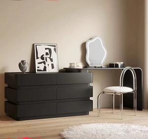 Legno e acciaio gamba di piccole dimensioni bianco <span class=keywords><strong>ragazze</strong></span> moderna toletta con specchio e sgabello sedia tavoli cosmetici - Product Image 6