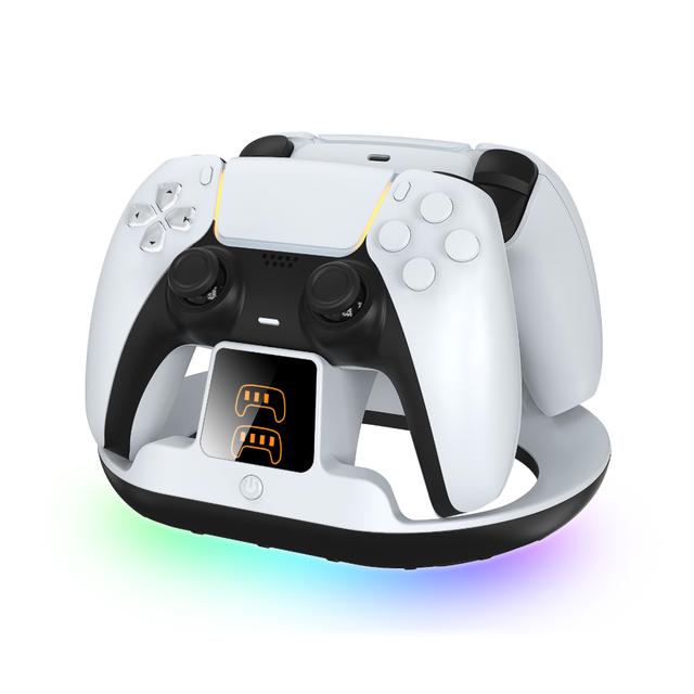 Fast Charging Dock for PS5 Controller Dual Wireless Charger Stand with LED Display for PlayStation 5 Slim Pro DualSense
