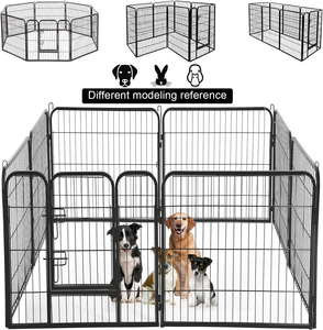 32 "X 8 panel tugas berat pagar anjing dalam ruangan & luar ruangan latihan hewan peliharaan Playpen - Product Image 5
