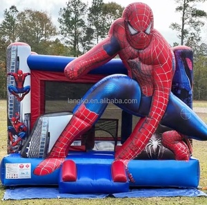 Thiết kế mới inflatables lâu đài bouncy nhảy Bouncer <span class=keywords><strong>Superman</strong></span> trẻ em Spiderman <span class=keywords><strong>Inflatable</strong></span> Combo Bouncer với trượt - Product Image 1