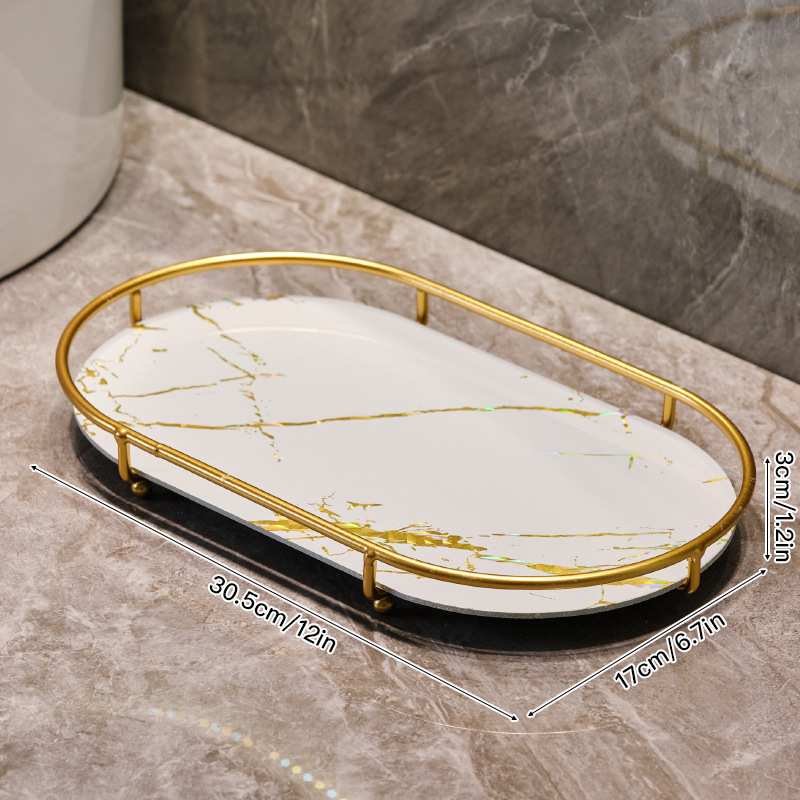 Golden [thick steel bar] single-layer oval [UV platinum]