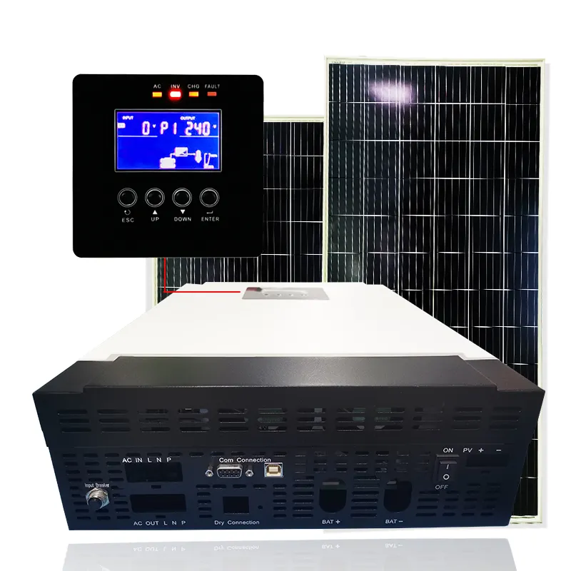 Dc 48v para ac 220v Off Grid Inversor Solar Híbrido MPPT 100A Controlador de Carga Solar 3.5KW 5.5KW Inversor De Alta Freqüência