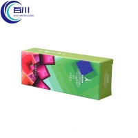 Crea una innovadora caja de embalaje cosmético plegable de alta calidad y ecológica para viales, botellas, aceites esenciales y productos de perfume.