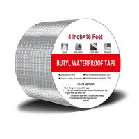 La mejor cinta de goma butílica, cinta impermeable para reparación de canalones de parches de techo de acero, cinta adhesiva de goma butílica de papel de aluminio