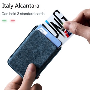 Custodia per <span class=keywords><strong>iPhone</strong></span> di Lusso in Alcantara con Porta Carte Magnetico per <span class=keywords><strong>iPhone</strong></span> <span class=keywords><strong>12</strong></span>/13/14/15/16 Personalizzabile - Product Image 1