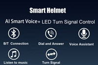 Casque intelligent de style nouveau avec éclairage LED de signalisation avant et arrière, télécommande, commande vocale, casque de vélo