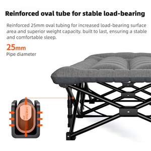 Lit pliable moderne et léger avec cadre en acier et <span class=keywords><strong>matelas</strong></span> <span class=keywords><strong>intégré</strong></span>, facile à transporter, pour le camping en extérieur, la chambre à coucher et l'hôpital - Product Image 4