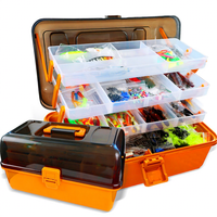 Kit de leurres artificiels souples ABS, leurres bioniques multi-couches type Minnow et Pencil, accessoires de pêche pour achigan, boîte de rangement