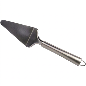 Simple Silver Finished Stainless Steel Cake Server Triangle Shape Perfect For Home <b>Kitchen</b> Bakery Shop And Catering Use - Product Image 1