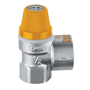 Valvola di sicurezza per impianti solari 1/2 x 3/4 6 bar, ricambi per scaldabagno - Product Image 1