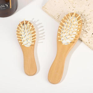 Outil antistatique pour les soins des cheveux, mini peigne en bois de hêtre, 28g, taille de poche, <span class=keywords><strong>brosse</strong></span> à cheveux - Product Image 4