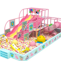 Aire de jeux intérieure commerciale pour enfants, château gonflable personnalisé pour tout-petits avec toboggan en plastique pour parcs d'attractions
