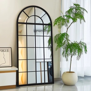 <span class=keywords><strong>Espejo</strong></span> Decorativo de Pared para Sala de Estar, Estilo Francés, Rectangular, con Marco de Hierro Blanco y Negro - Product Image 4