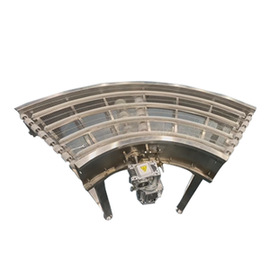 Transportadores de Malha de Aço Inoxidável com Curva de 90 Graus, Sistema de Correia Transportadora para Linha de Montagem de Alimentos - Product Image 3