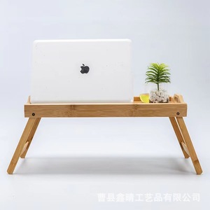 Bandeja de madera plegable para cama, bandeja de servicio de madera maciza con asa, diseño moderno y minimalista para uso doméstico - Product Image 3