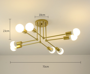 Lustre moderne en acrylique à LED avec 6 et <span class=keywords><strong>8</strong></span> <span class=keywords><strong>ampoules</strong></span>, cadre en fer blanc chaud pour salon - Product Image 5