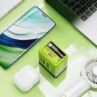 Pengisi Daya Cepat GaN USB-C Portabel dengan Steker Lipat EU, Perlindungan OTP, Kabel Tipe C Terintegrasi, Pengisi Daya Ponsel QC3.0 Pd