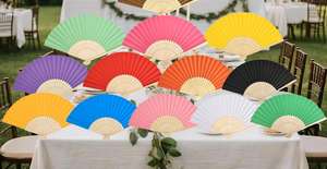 Petit éventail pliant portatif en papier, drapeau américain, souvenir de mariage patriotique, style nautique - Product Image 6