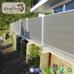 Poteau en aluminium bois composite décoratif balcon gril conception panneaux en gros mur clôture - Product Image 3