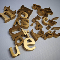 Lettres en laiton personnalisées pour la publicité, lettres en laiton de petite taille, lettrage 3D, enseigne dorée en lettres d'aluminium massif