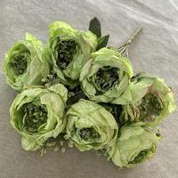 Plante artificielle pistil pour fleurs artificielles en pot bleu une couleur pour événement fausses fleurs décoration pour les mariages