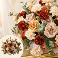 Boule de fleurs artificielles en plastique pour mariage, arrangement floral en cascade, largeur 40-60 cm x hauteur 30-60 cm, décoration de centre de table