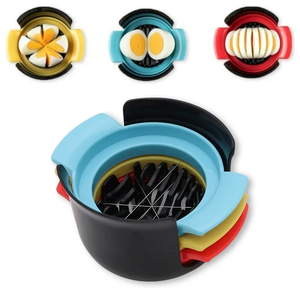 Cortador de huevos multiusos de alambre de acero inoxidable, rebanador de huevos para huevos duros, rebanador de frutas, herramienta creativa de cocina - Product Image 2