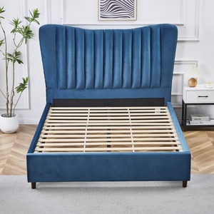 Meilleure qualité Offre Spéciale britannique nouveau style de <span class=keywords><strong>chambre</strong></span> pour adultes cadre en bois lit King Size meubles de <span class=keywords><strong>chambre</strong></span> à coucher grand confort rangement lit souple - Product Image 2