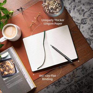 Custom Blue A5 Leather Notebook Personalized <b>Planner</b> with Thermal Binding and Hardcover Style <b>Journal</b> 80 Sheets for Gift - Product Image 2