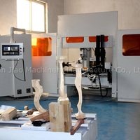 4 eje de Autofeeding y de cambio de herramienta CNC torno de madera con torneado fresado de brochado de vaciamiento... Perforación y lijado en una