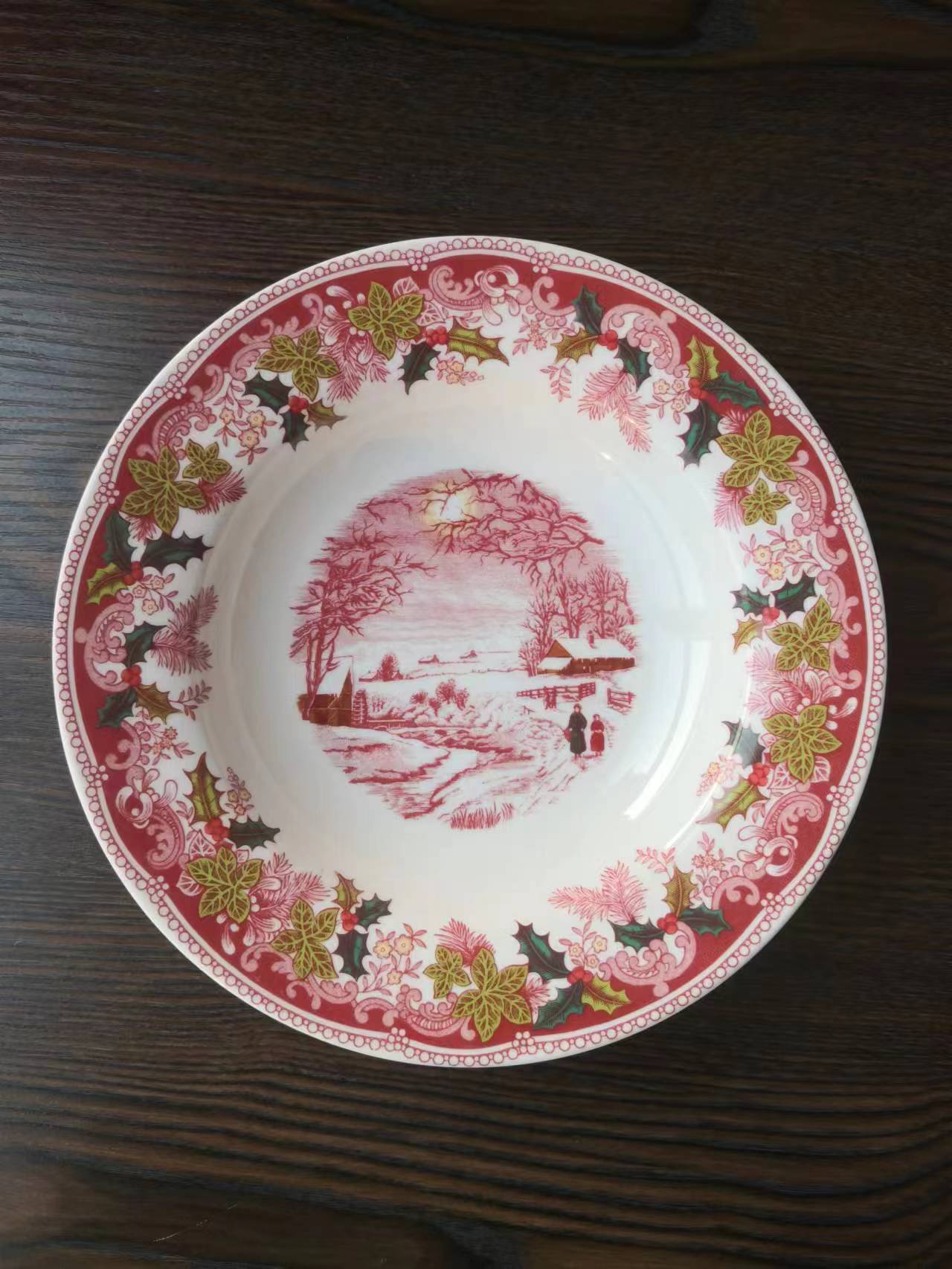 Assiette creuse 8,5 pouces (rouge)