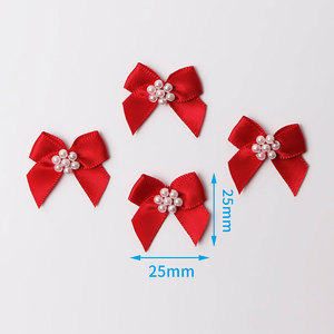 Fiocco decorativo in raso con perle per reggiseni e intimo - Piccolo fiocco in <span class=keywords><strong>nastro</strong></span> - Product Image 4