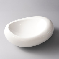 Plato de Postre Escultural Blanco TESSWANG con Borde Profundo y Redondeado para Restaurantes de Alta Cocina, Vajilla al por Mayor para Hoteles