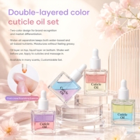Ensemble d'huiles pour cuticules bicolores personnalisables avec logo, enrichi en vitamine E, végétalien, nourrissant, soin réparateur des cuticules, fournitures pour salons de manucure, OEM