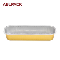 Boîtes à pain rectangulaires en aluminium de 335 ml avec couvercle en PET pour pâtisserie, macarons, stockage et présentation - Contenant alimentaire écologique en gros