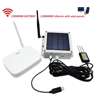 Surveillance en ligne 4G Wifi Lora Lorawan avec panneaux solaires, passerelle IoT sans fil RS485, capteur de nutriments du sol 7 en 1 pour l'agriculture