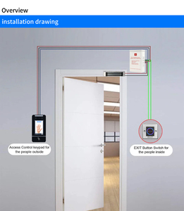 Bộ Hệ thống kiểm soát truy cập khóa điện từ 180 kg + Bộ nguồn 905a + nút thoát + phím 10 chiếc - Product Image 6