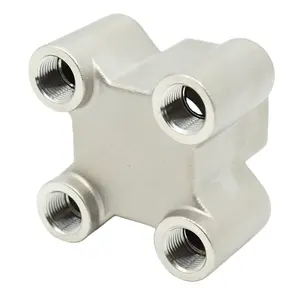 Hot Sale Investment Casting Lost Wax Cast 5-Way adapter with CNC Clamping