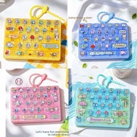 Nouveau style 2026 – Pendentif porte-clés clavier 26 touches en PVC transparent anti-stress, petit jouet décoratif unisexe