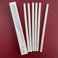 Crayon à sourcils blanc fin imperméable longue tenue avec brosse, logo personnalisé, crayon à sourcils microblading fin