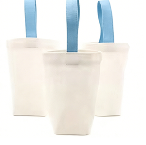 Sac fourre-tout pliable en coton épais personnalisé avec logo, blanc, vierge, robuste, pour boissons, en toile, type seau - Product Image 3