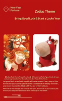 Oreiller de cou en forme de cheval pour le Nouvel An chinois, 2 en 1, transformable en forme de U, rempli de microbilles