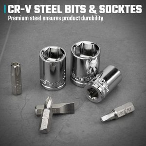 Juego de Herramientas de 33 Piezas OEM DIY con Llave de Trinquete, Destornillador Manual, Acero al Cromo Vanadio, Estuche Rígido para Reparaciones Domésticas y Automotrices - Product Image 5