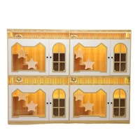Maison d'élevage de meubles de chat d'affichage en bois de luxe intérieur personnalisé privé avec plate-forme jouant et dormant maison de Villa pour animaux de compagnie