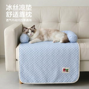 Summer pet mats, breathable and cool, comfortable pillows for small and medium-sized dogs, dog beds, <b>cat</b> beds, dog kennels, ice - Product Image 1