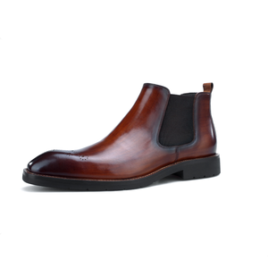 Botas <span class=keywords><strong>Chelsea</strong></span> de piel auténtica hechas a mano para hombre, de alta calidad, a la moda, novedad de <span class=keywords><strong>2020</strong></span> - Product Image 2